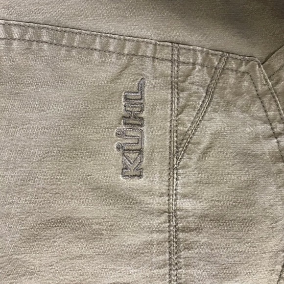 Kuhl Rydr Mens 36 Olive Green Cotton Blend Hiking Utility Cargo Shorts - Picture 9 of 11